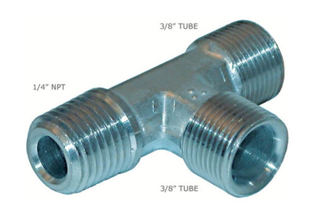 Seastar T-rör 2x3/8" tube 1/4" NPT