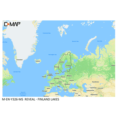 C-Map Reveal M-EN-Y326-MS - Finland Lakes