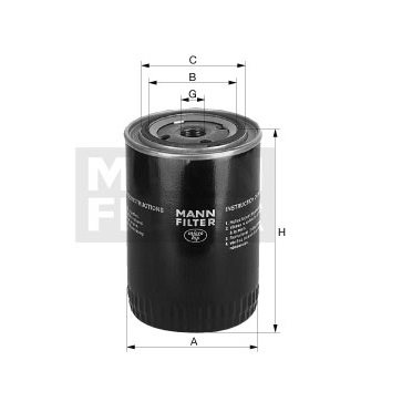 Oljefilter Mann OEM 127695-35150