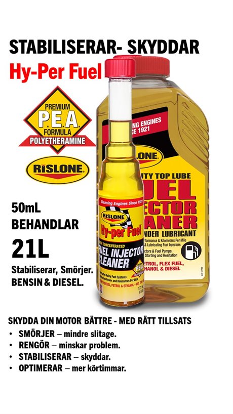 RISLONE Fuel Injektor Cleaner Hy-Per Stabiliserar Rengör Bensin Diesel ssbilbehor.se
