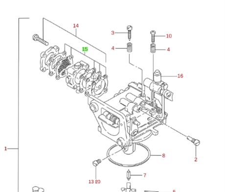 Suzuki Fuel Pump Diaphragm Set 