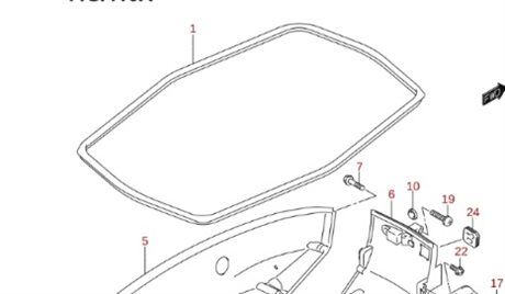 Suzuki Rubber Side Cover DF60 06001F-251425