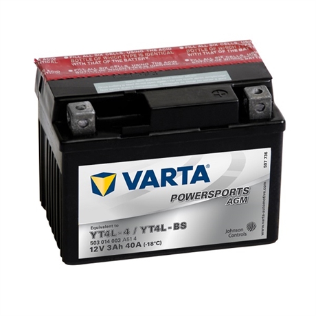 Varta Batteri MC 12V 3Ah YT4L-BS - AGM